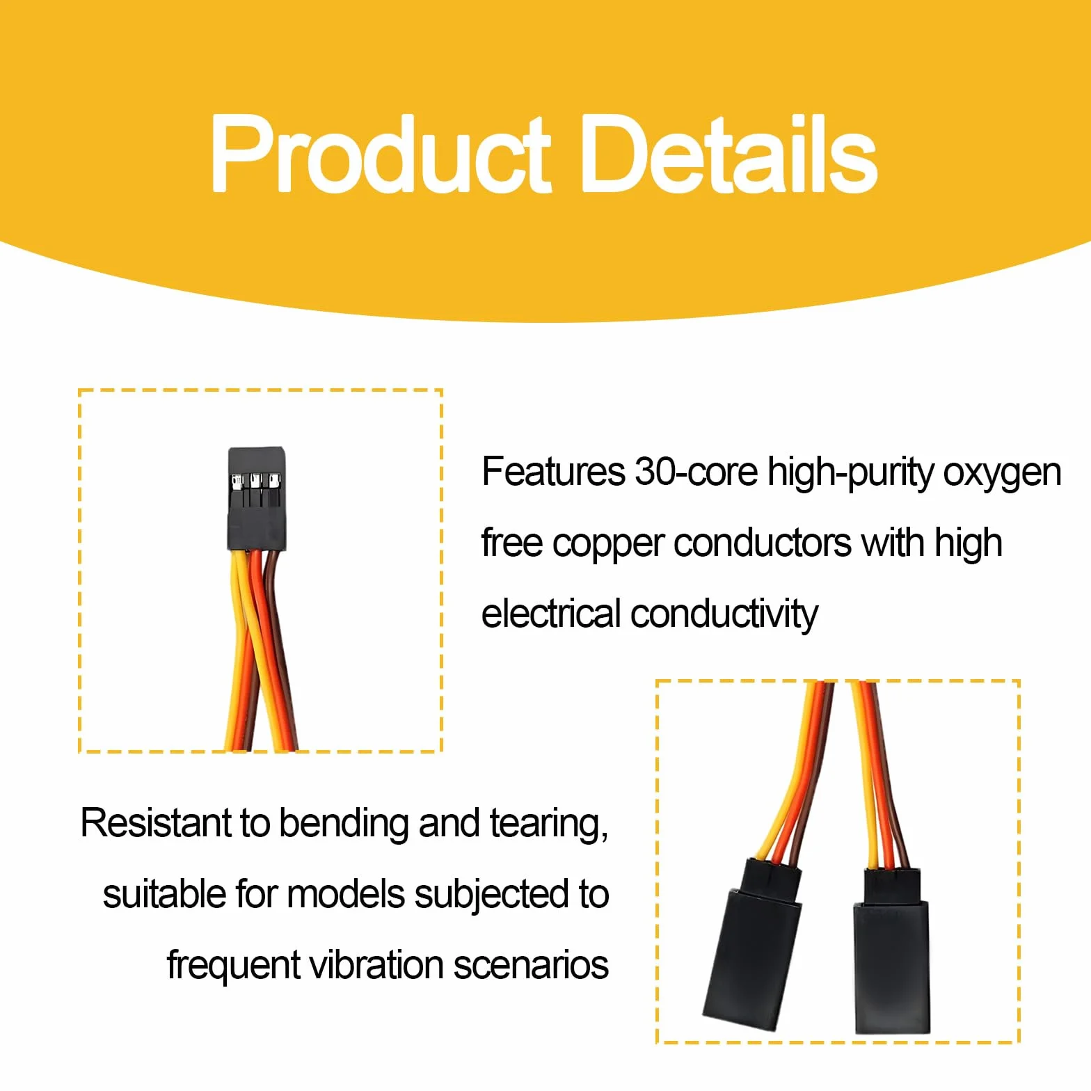 Cable Divisor Servo Y 5 Piezas Compatible con JR Spektrum Hitec para Aviones Drones Helicópteros RC