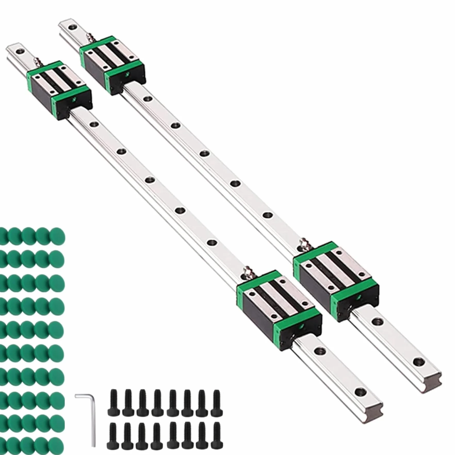 Guías Lineales HGR20 1200mm con 4 Bloques de Deslizamiento para Impresora 3D CNC