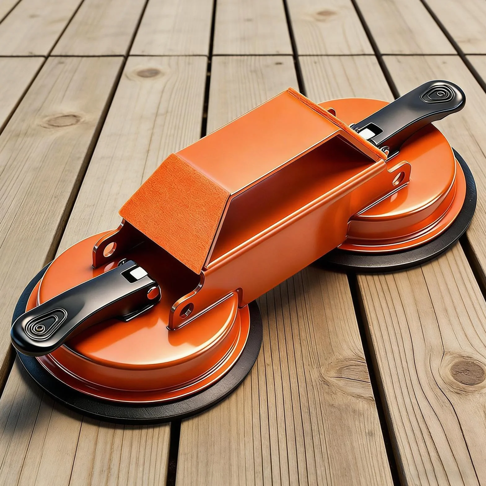 Laminate Floor Repair Tool - Adjustable Closing Suction Cup, Heavy Duty Aluminum Handle Lifter, Floating Wood Plank, Tile Glass Carrier