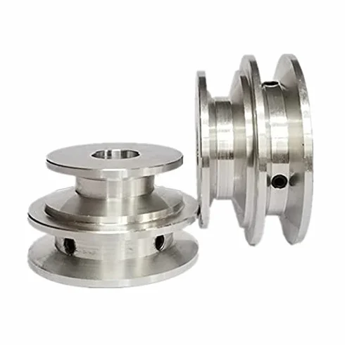 Polea doble ranura aleación de aluminio 40/50MM V-Shape agujero fijo 8-20MM