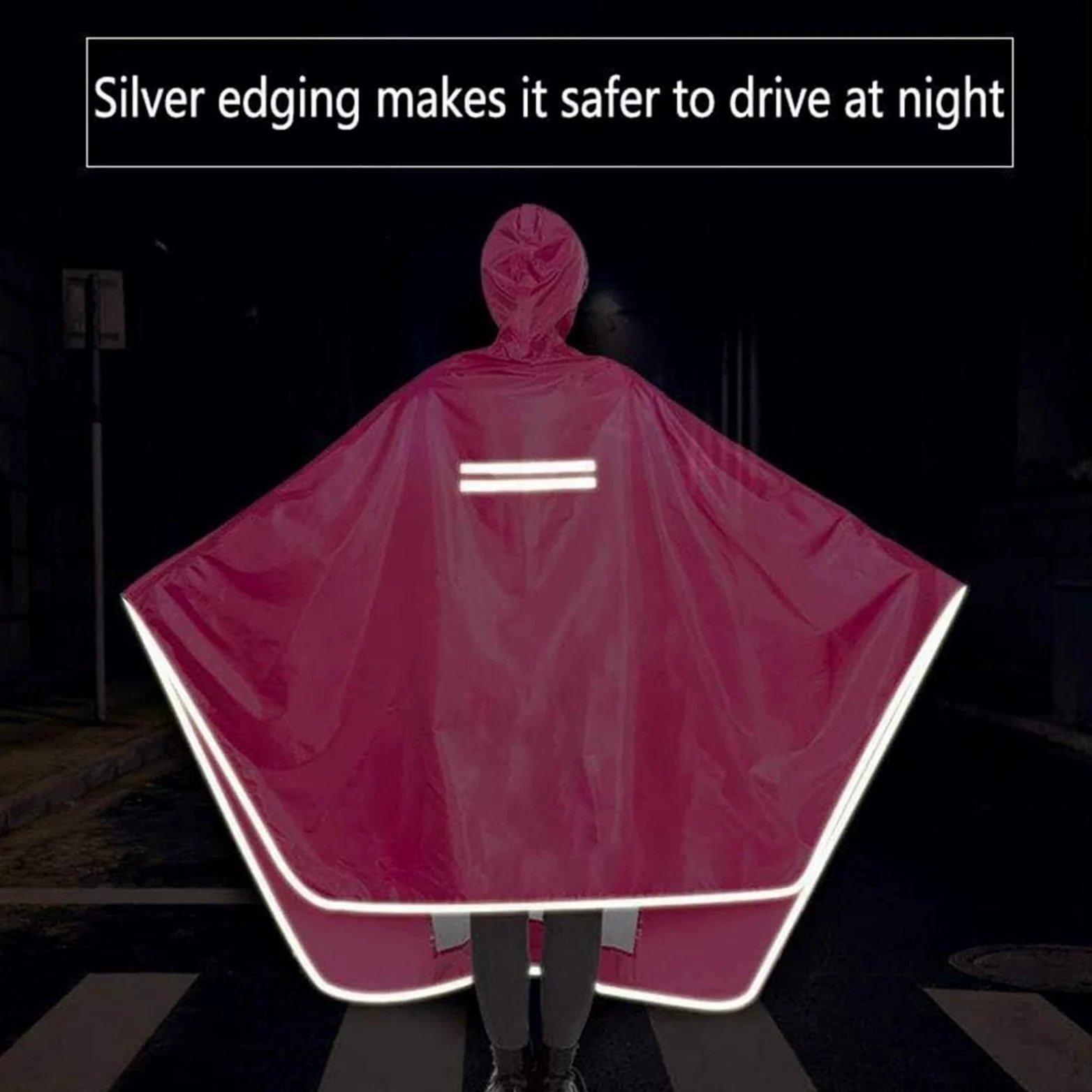 Ciclismo Viajes Reutilizable Impermeable Poncho Ad Capa de lluvia grande for motocicleta, Scooter de movilidad eléctrica, cubierta antivaho for ropa impermeable for motocicleta de una sola persona con