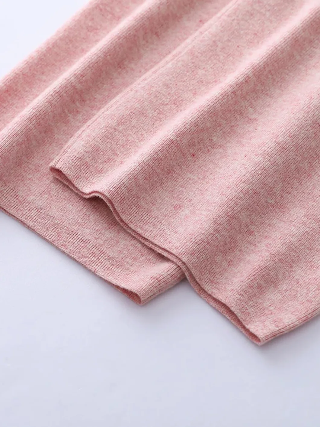 Pantalones anchos de punto 100 % lana merino para mujer, básicos, suaves, cálidos, cachemira, cintura elástica