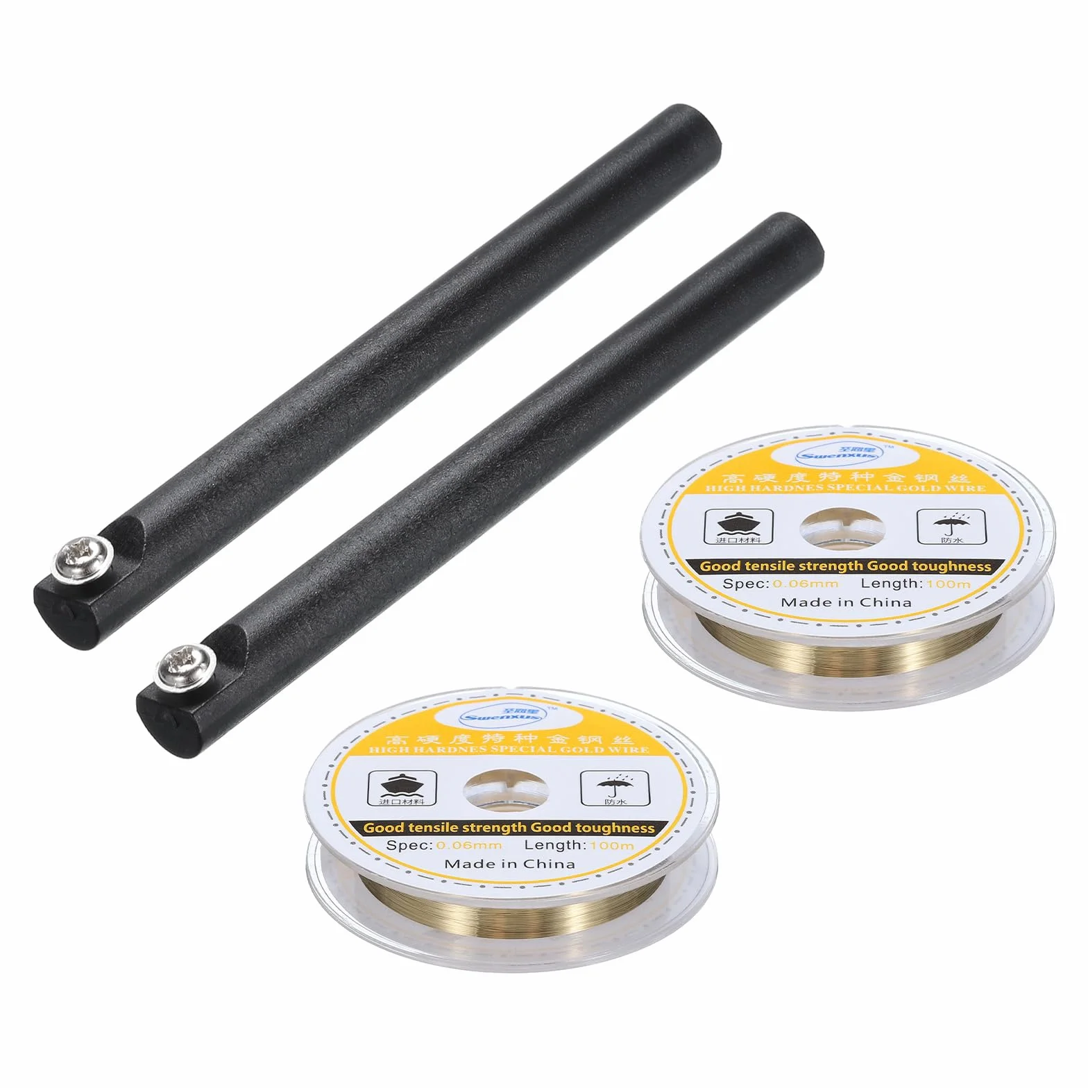 QUARKZMAN 100m/328ft Molibdeno Pantalla Corte Cable Línea con Mango Teléfono LCD Herramienta 0,06mm