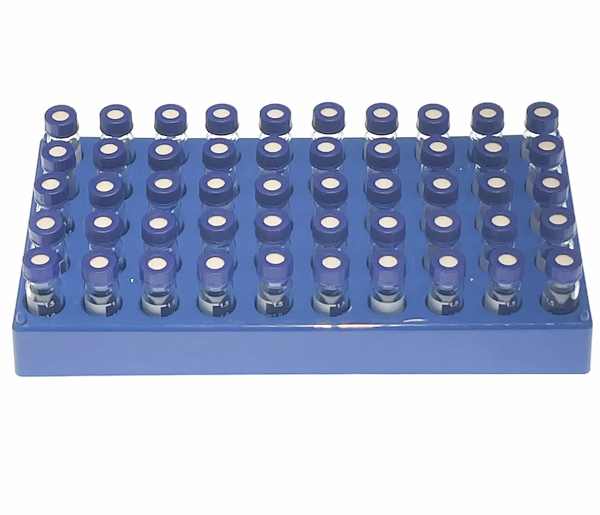 Viales de HPLC de 2 ml, 100 Piezas, Transparente con Área de Escritura, Tapa de Rosca