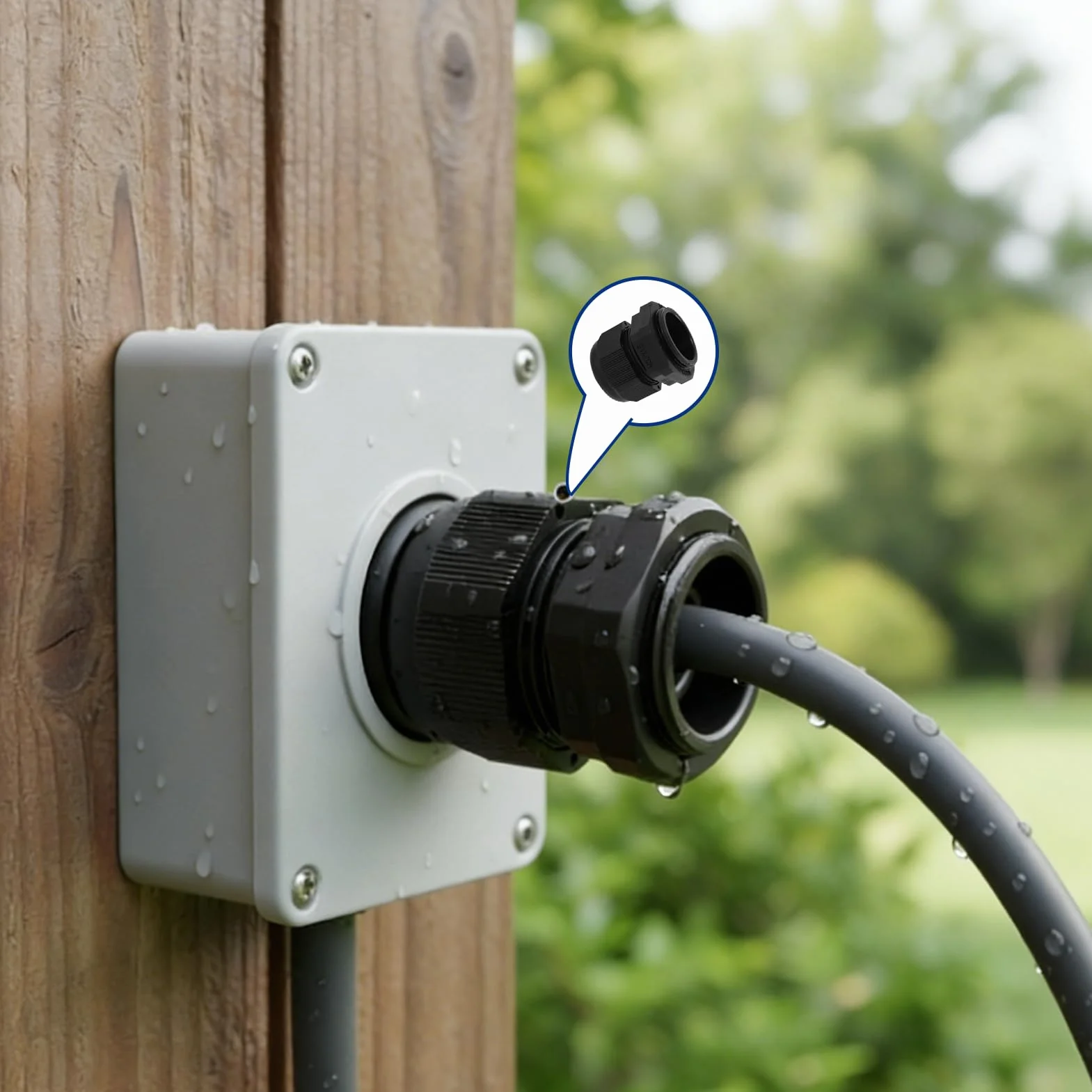 Prensaestopas M32 IP68 Conectores de Cable Nailon Impermeables Contratuerca Arandela 18-25mm