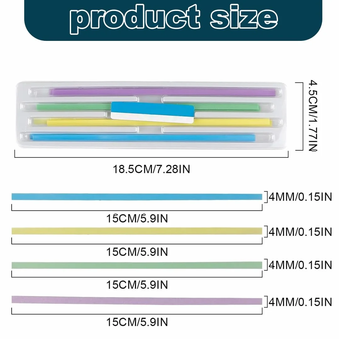Tira De Pulido Dental Abrasivos Limpieza Profunda Dientes 4 Colores