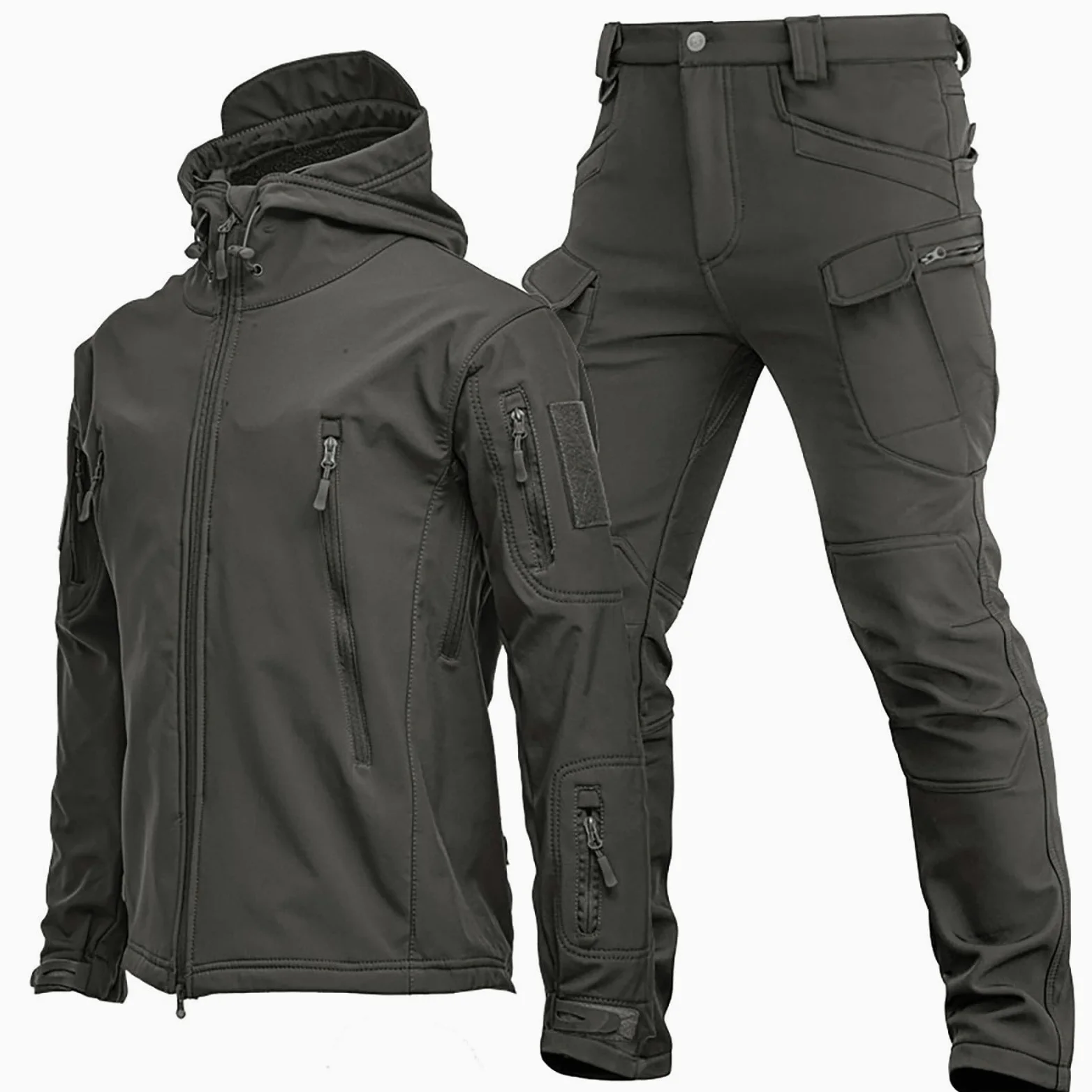 Conjunto genérico para hombre de 2 piezas de algodón, chándal con capucha, pantalones deportivos, cómodos, elásticos, informales, aptitud A49