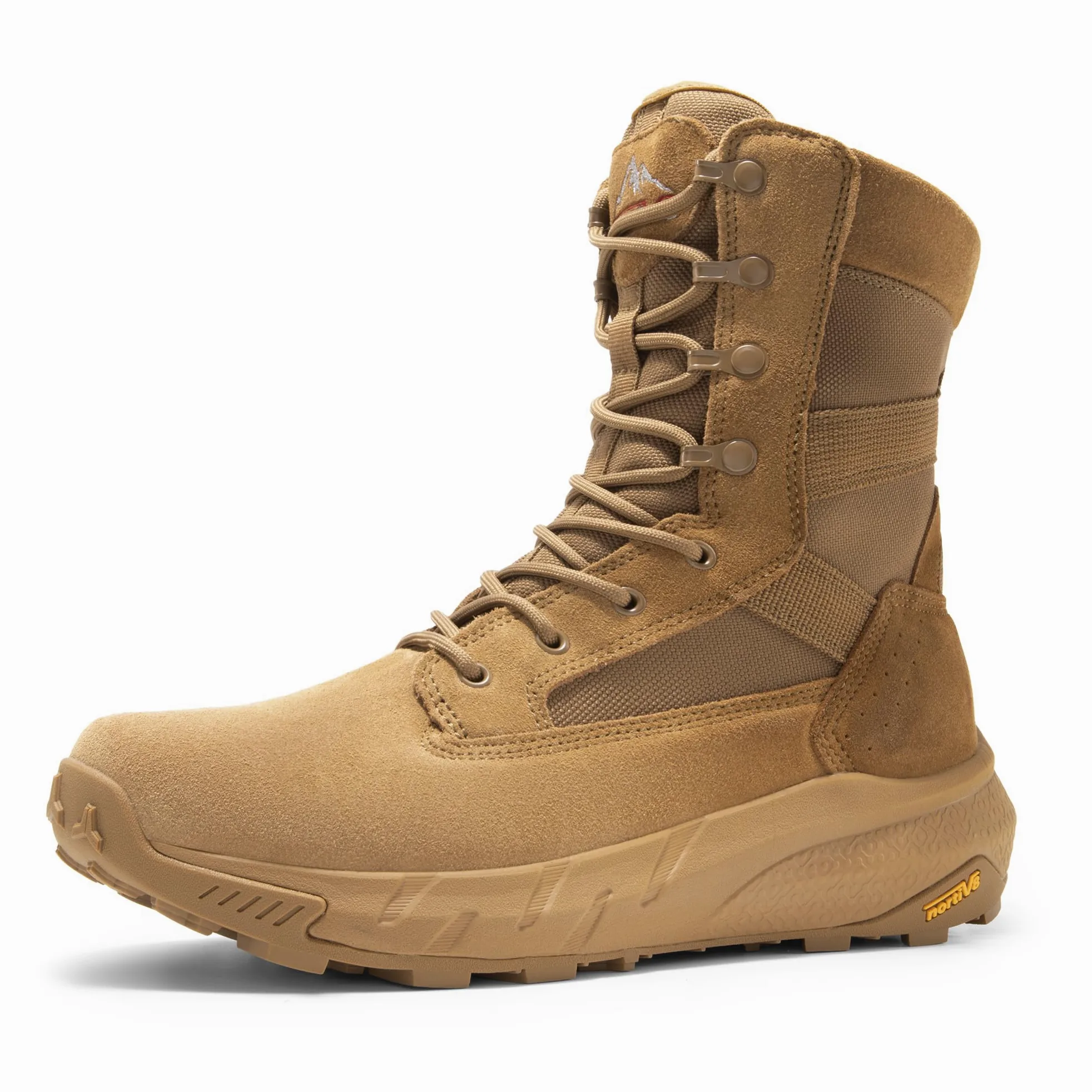 NORTIV 8 Botas de Tácticas Militares para Hombre con Cremallera Lateral Botas Policiales de Combate de Motocicleta