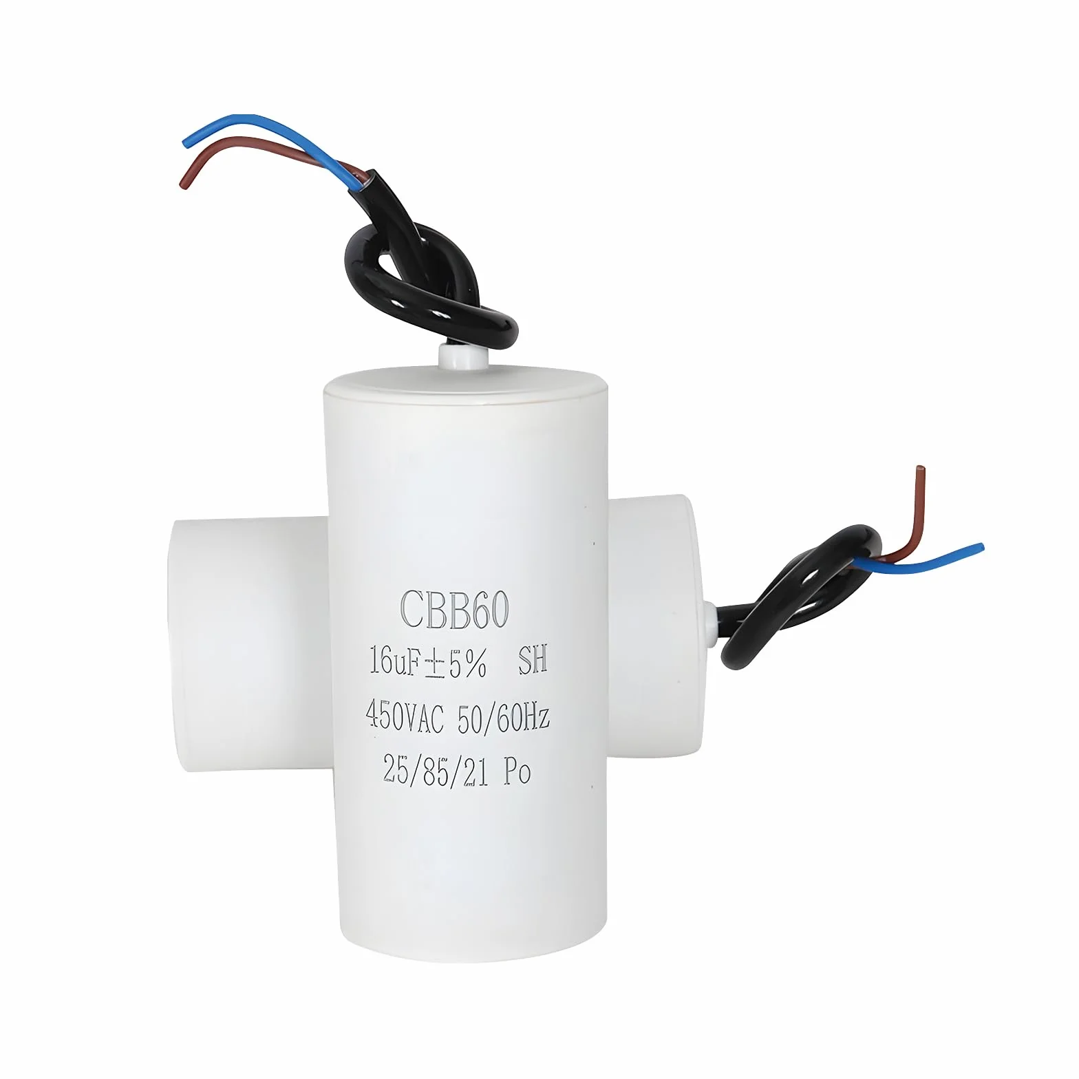 CBB60 450V 16μF Condensador Arranque Motor Monofásico 50/60Hz con Cables