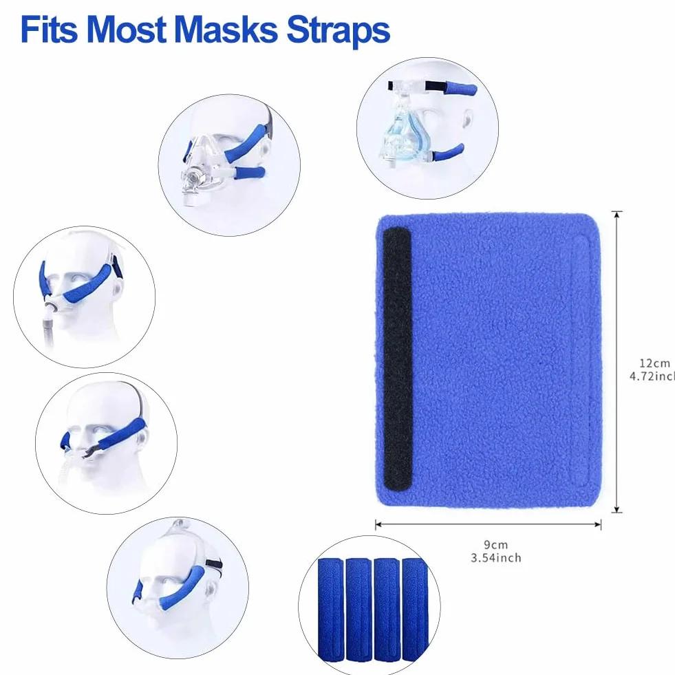 Almohadillas Faciales CPAP, 6pcs Fundas para Cinturón de Seguridad para Mejilla, Mascarillas CPAP
