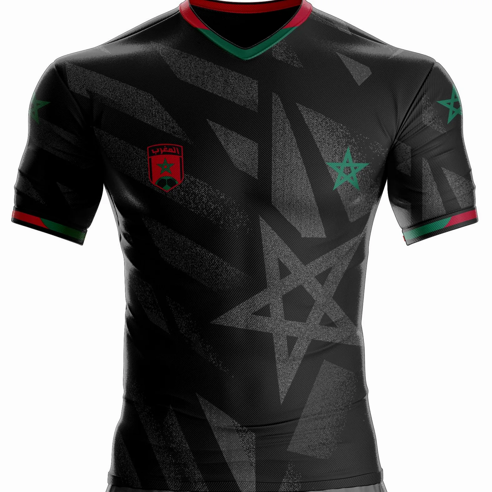 Camiseta Marruecos MC-64 Fútbol Bandera marroquí
