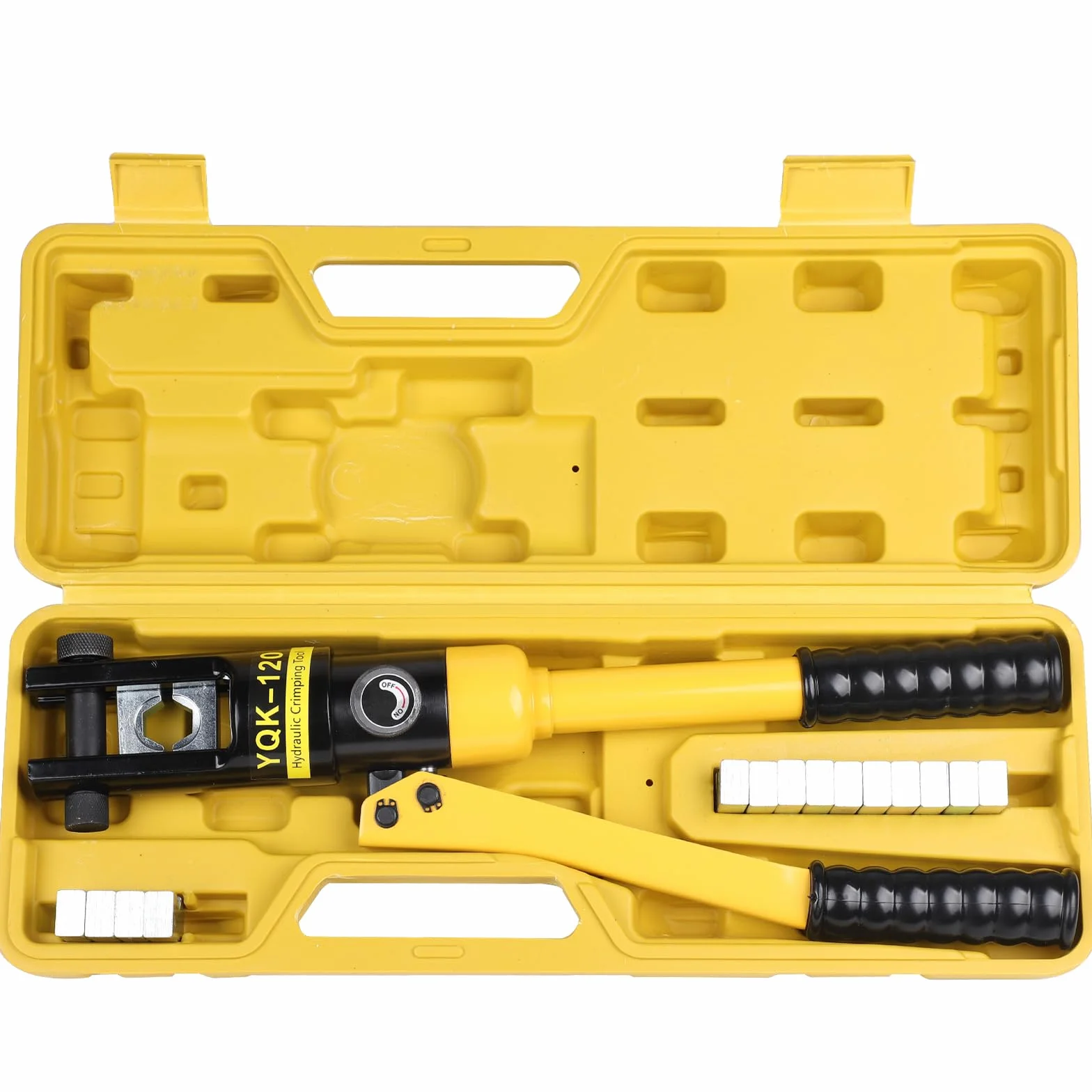 SWAWIS 12T Crimpadora Hidráulica Terminales Eléctricos 10-120mm² 8AWG-4/0AWG 8 Matrices Hexagonal