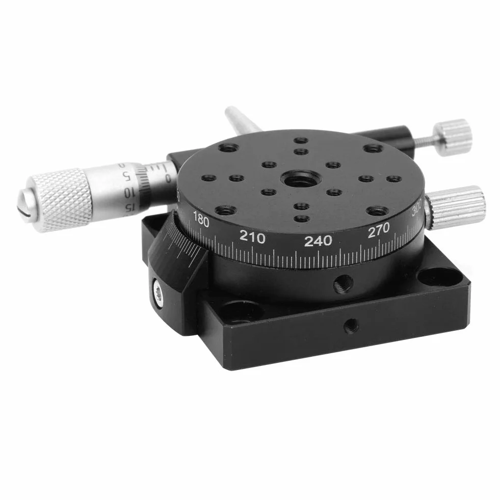 RSP40-L Mesa Deslizante Micrométrica Eje R Plataforma Recorte Deslizamiento Lineal Ajustable Manualmente Rodamientos Rodillos Cónicos