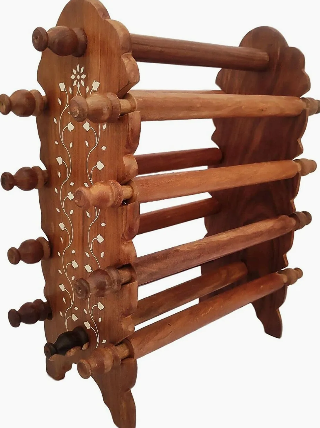 HusNain Soporte de madera para pulseras, organizador de brazaletes, soporte plegable Chuddi, artículo de regalo para mujeres, organizador de exhibición de joyas, soporte de pulsera para joyas (marrón)