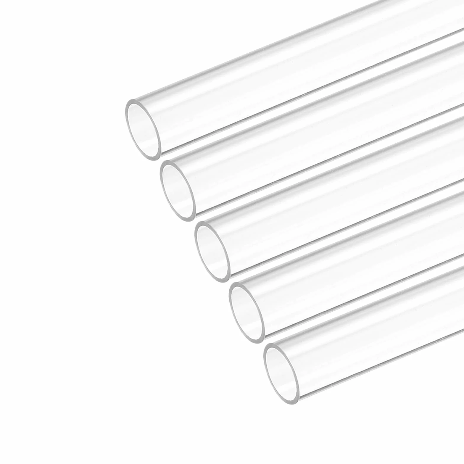 Tubo de Plástico Policarbonato Rígido Transparente 0,43" ID 0,47" OD 6" Alto Impacto para Iluminación