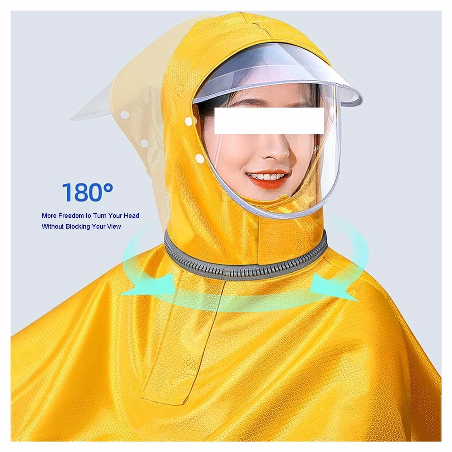 Poncho de lluvia para scooter de movilidad, Capa de lluvia unisex a prueba de viento con cubierta de espejo retrovisor, for motocicleta E-bike (color: rojo, tamaño: M)