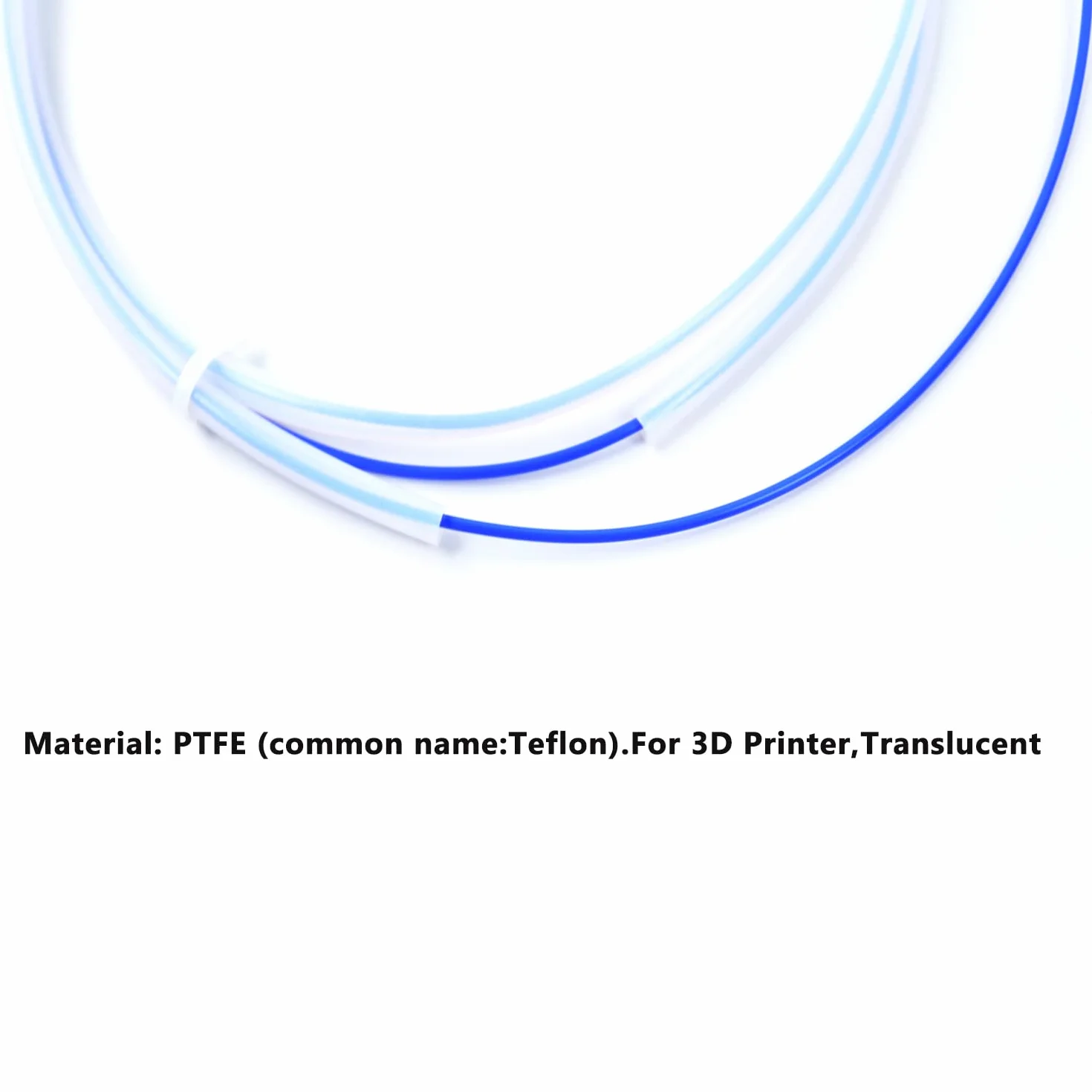 Tubo de Teflón PTFE 3 Metros 3mm ID x 5mm OD Blanco con Cortador