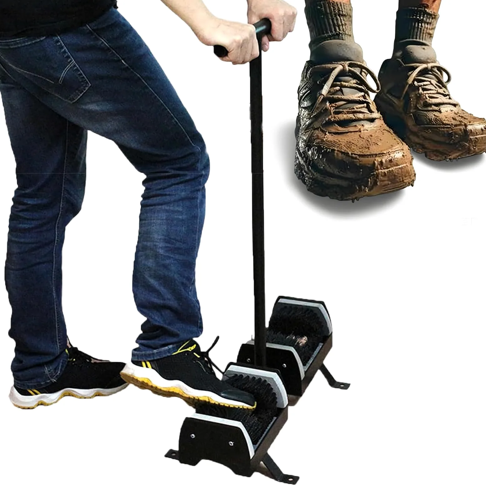 Raspador de Barro de Doble Cara para Calzado, Herramienta Universal de Limpieza, para Limpiar Zapatos y Botas en Exteriores, Elimina Barro y Suciedad de Calzado, Zapatillas Deportivas