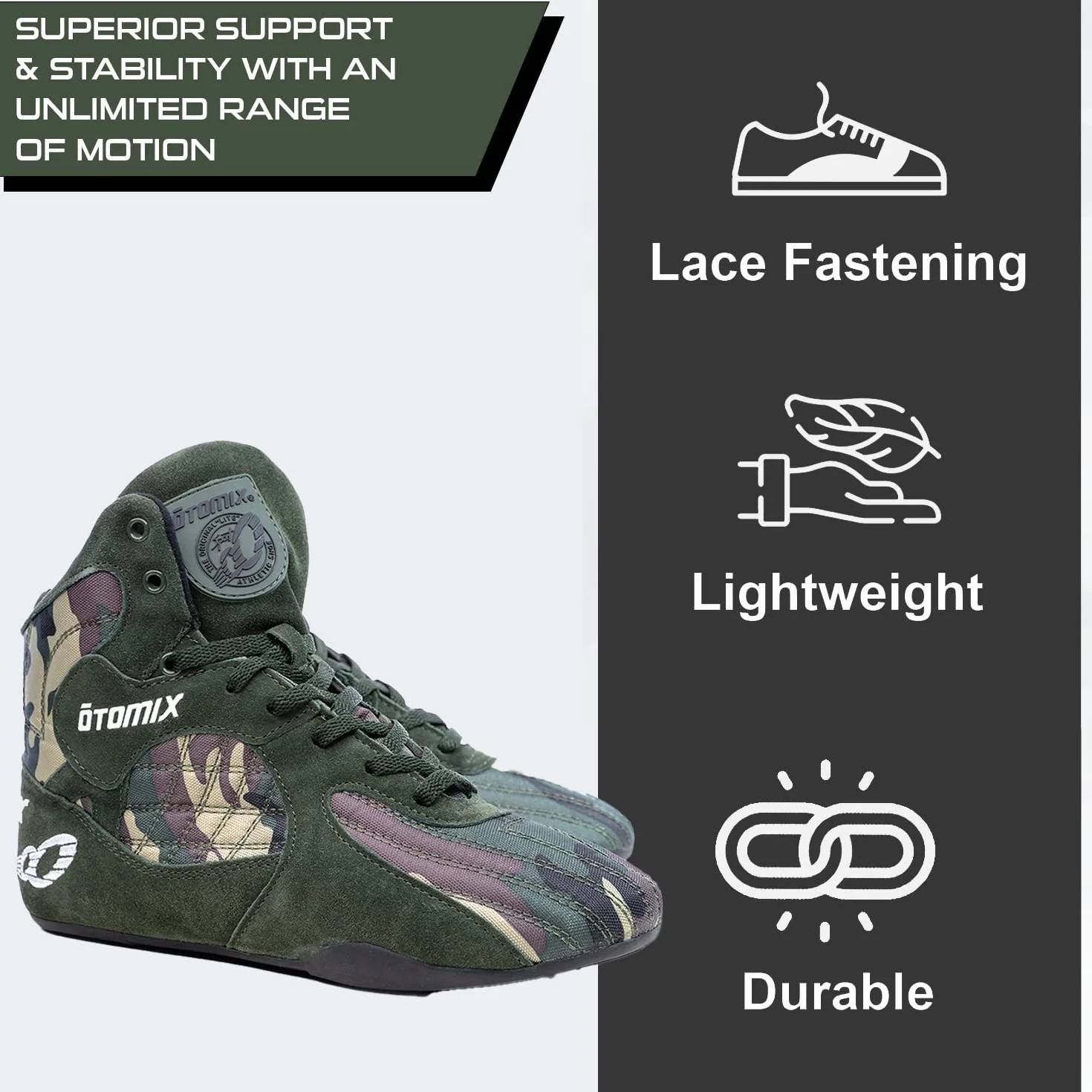 Otomix Stingray Bodybuilding, Chaussures d'haltérophilie pour Hommes et Femmes – durables et légères