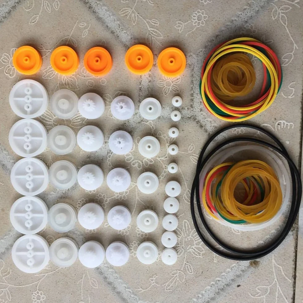 Juego de 84 correas de transmisión de goma elástica ABS para motor