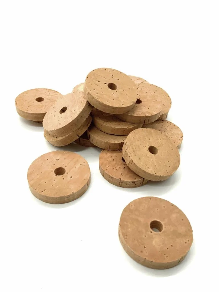 Discos de corcho 35 mm diámetro 6 mm grosor 20 unidades para pesca con agujero