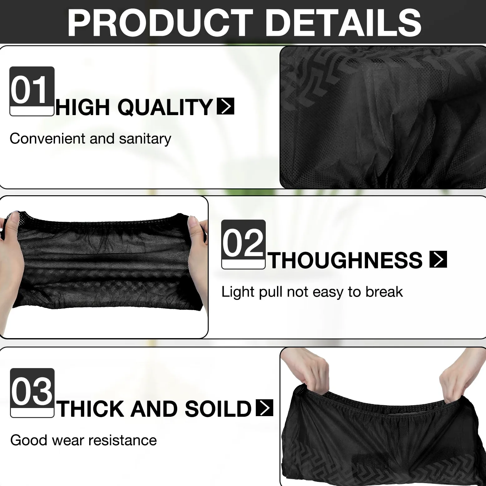 Paquete de 600 fundas desechables para zapatos de botas, antideslizantes, gruesas, extra para zapatos, fundas duraderas para hombres y mujeres (negro)