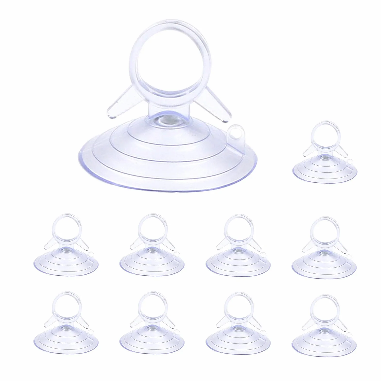 Ventosas Transparentes con Trabillas Protector Solar para Parabrisas Coche Resistente Baño Cocina Ventanas