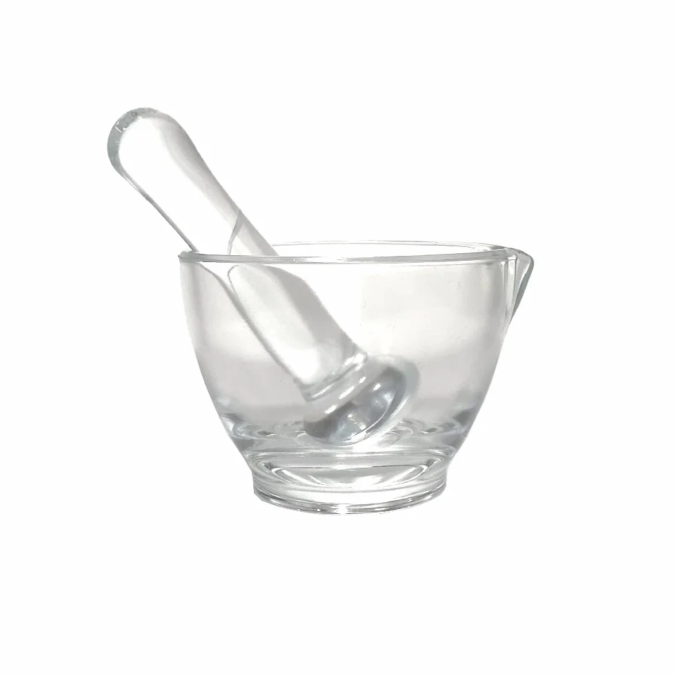 KENZIUM Mortero con Mano 100 ml Vidrio Laboratorio