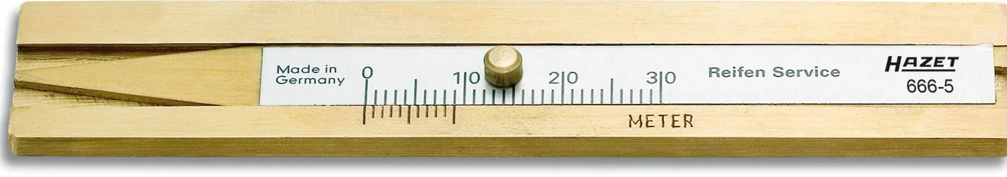 Hazet Medidor de profundidad de neumáticos 666-5, 0,1 mm, 30 mm, latón duro