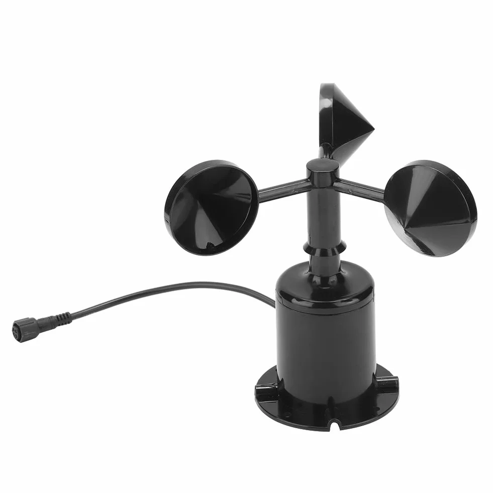 Anemómetro Transmisor de Tres Tazas 0-70M/S Policarbono Sensor de Velocidad del Viento