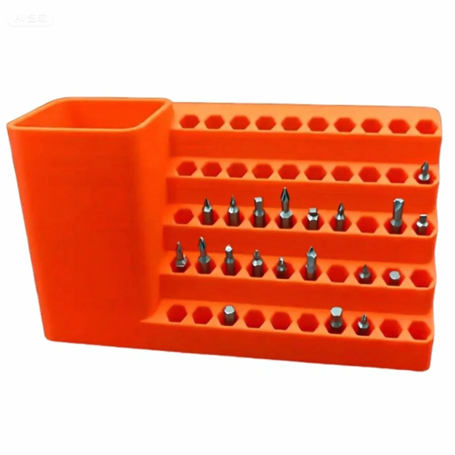 Portabrocas Organizador Resistente para Brocas Hexagonales Panel Antideslizante