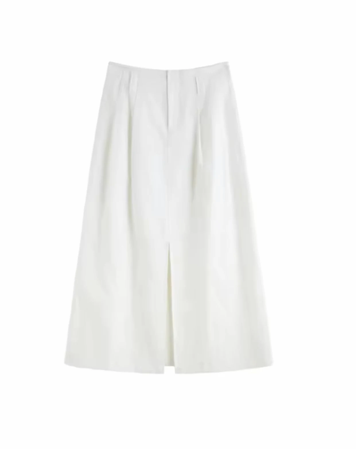 Falda Midi de Lino Verano for Mujer, Dobladillo con Triple ventilación y Estilo Transpirable, Faldas Sueltas Informales Conjuntos de Verano