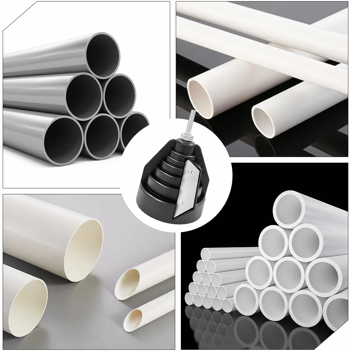 Desbarbador Manual de Tubos de PVC, PP y PE, Herramienta para Biselar Tubos de 20-63 mm
