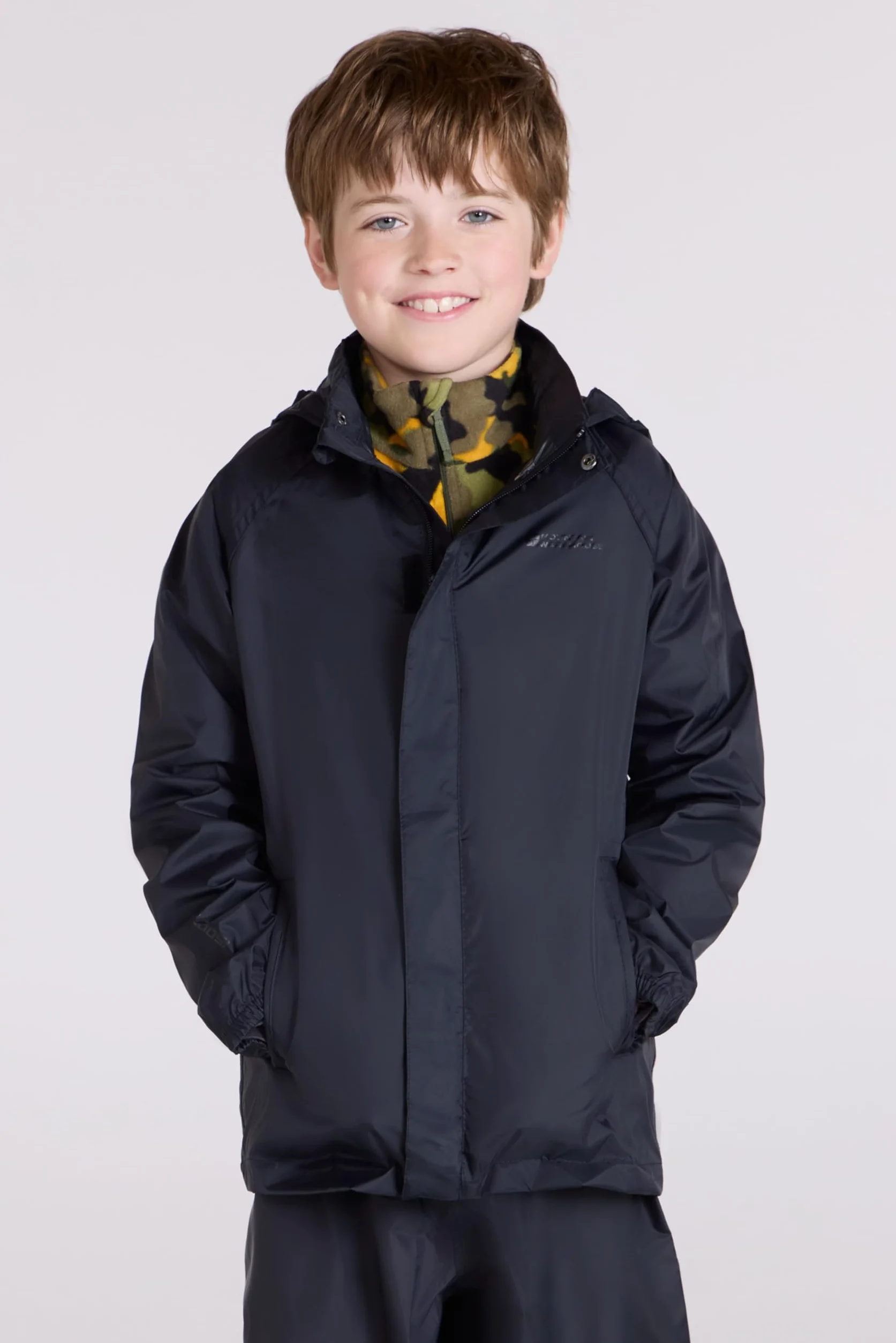 Mountain Warehouse Chaqueta Pakka Impermeable para niños Chaqueta con Bolsa de Transporte, Chubasquero para niñas, Impermeable para niños, Chubasquero para Viajes