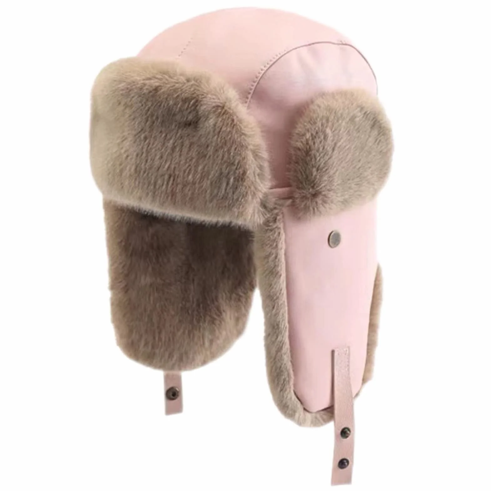 GIBZ Gorro de Aviador para Mujere Invierno Sombrero de Trampero con Orejeras Gorro Ruso de Piel