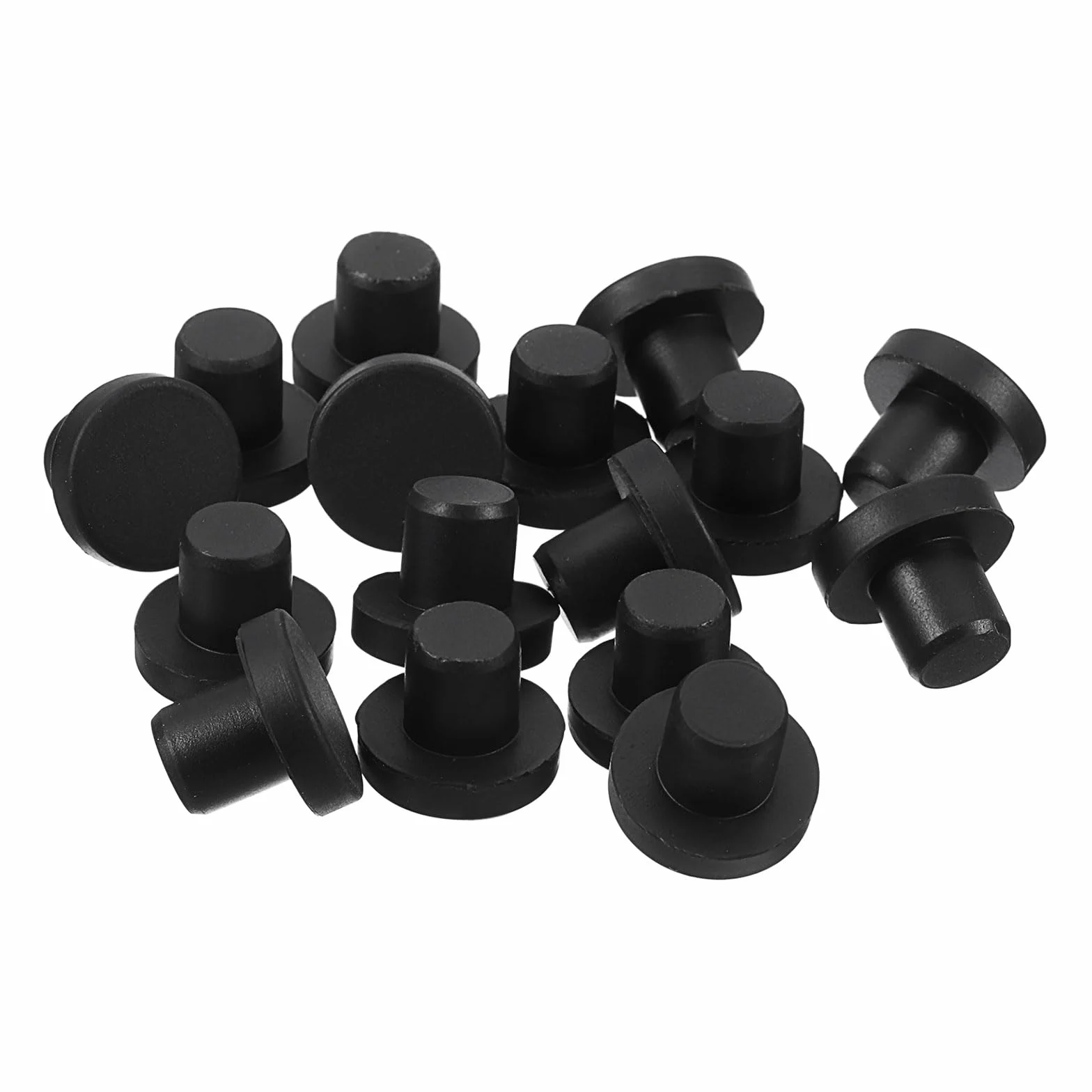 QUARKZMAN 32 Piezas Tapón de Goma Negro 9mm para Orificios 8.5-8.8mm