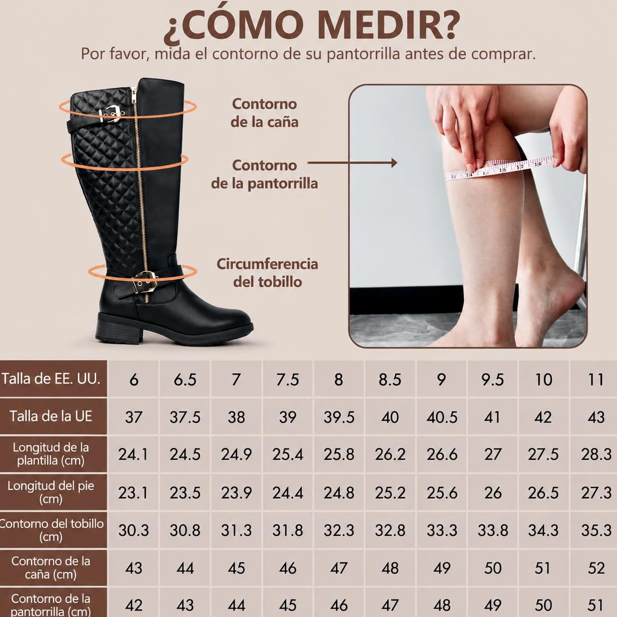 Botas de montar hasta la rodilla extra anchas para mujer, estilo retro, con doble hebilla, estilo chic, para otoño
