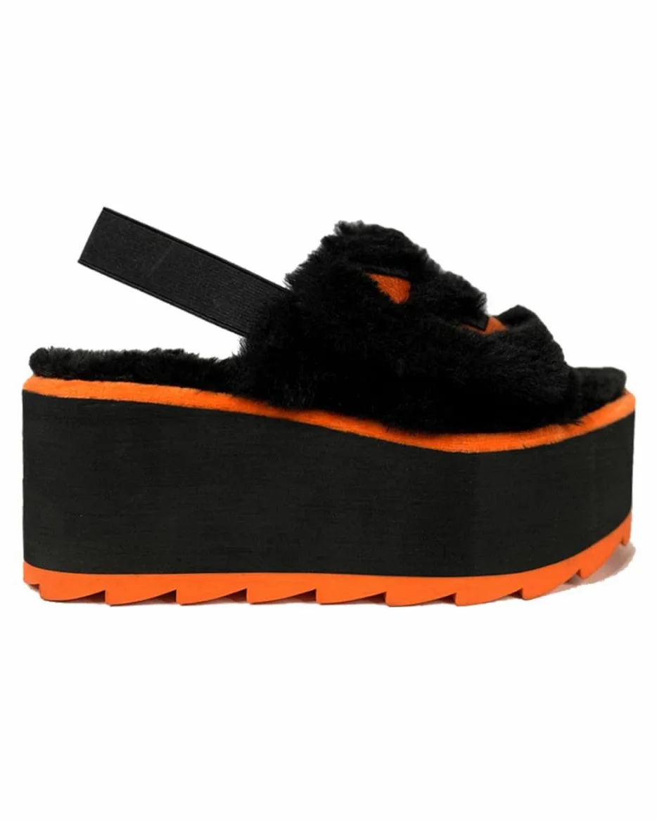 Horror-Shop Sandalias De Plataforma Lilly Jack O'Lantern 39