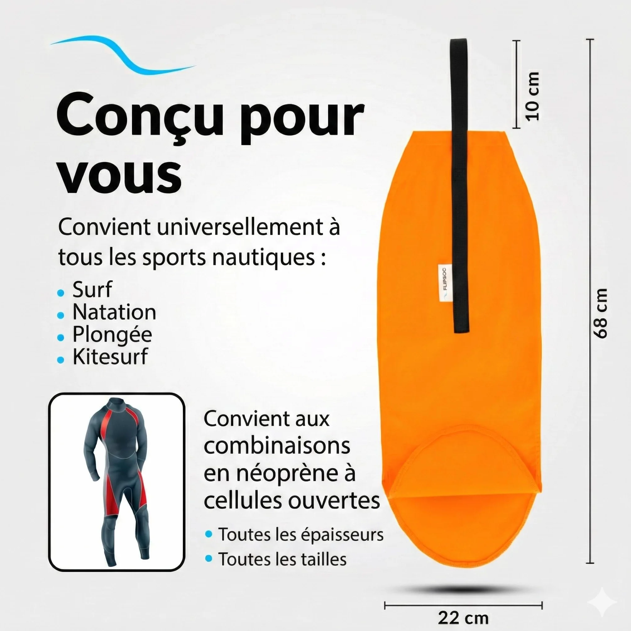 Ayuda para Ponerse el Traje de Neopreno en Segundos | Calzador para Surf, Triatlón, Buceo, Kitesurf | Mojado y Seco | Hombre, Mujer y Niños