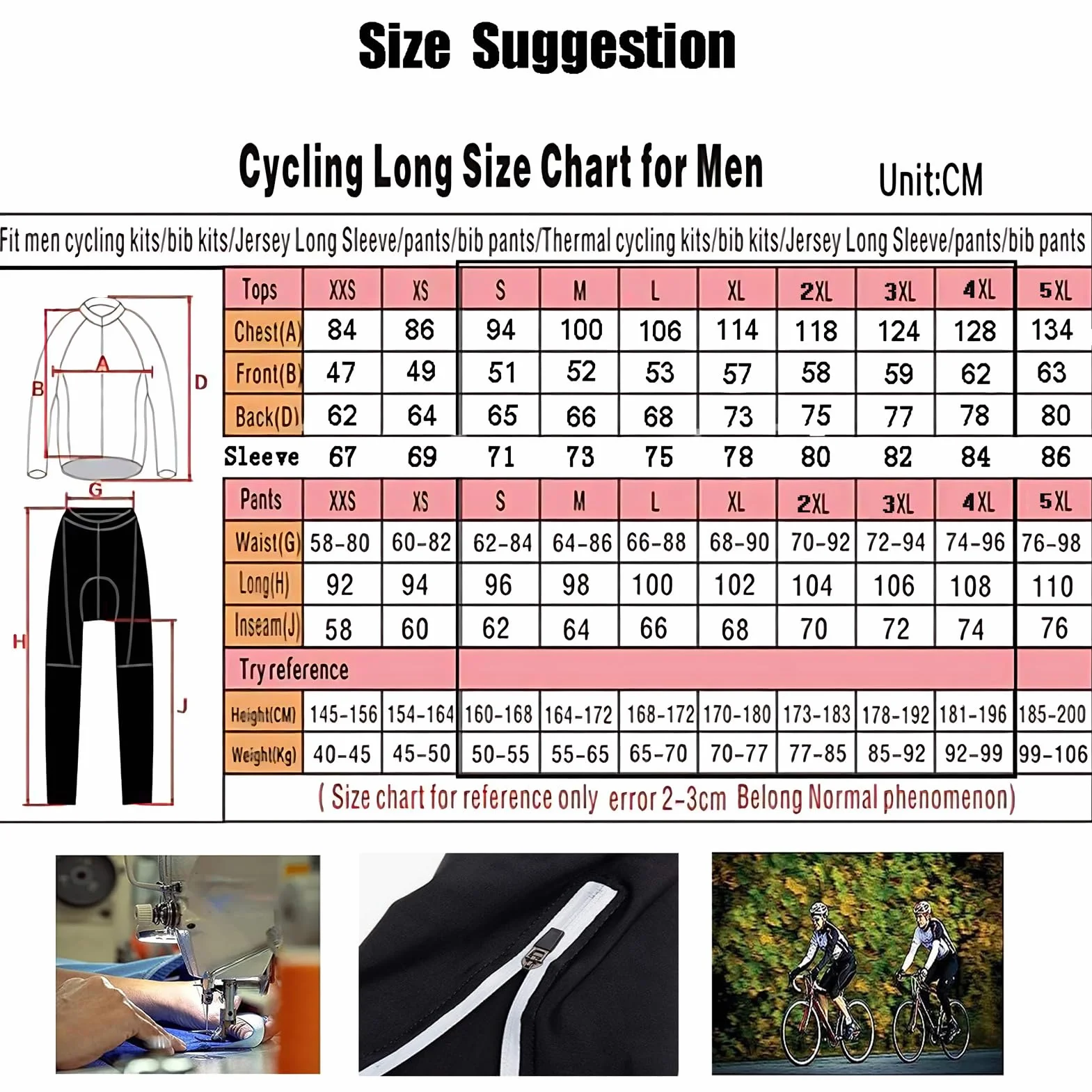 Culottes Bici 9D Gel Conjunto Ciclismo MTB Manga Larga Hombre Invierno