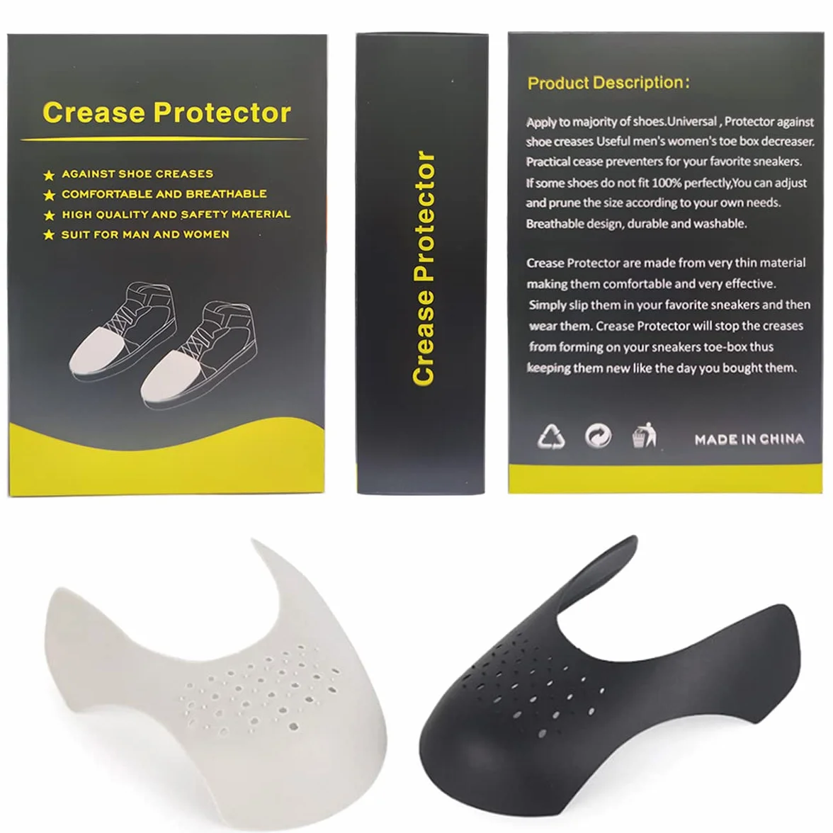 xd Protector Zapatillas 4 pares Antiarrugas Zapato Protector Puntera Zapato Prevenga Hendidura del Pliegue del Calzado Deportivo