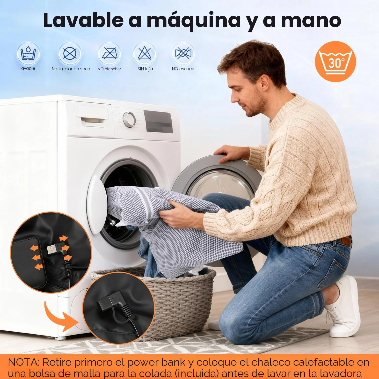 Chaleco Calefactable Hombre Mujer, Chaqueta Calefactable con 20000mAh Bateria, Chalecos Calefactables con 9 Zonas de Calefacción para Exteriores, Ropa Calefactables Para el Invierno (L)