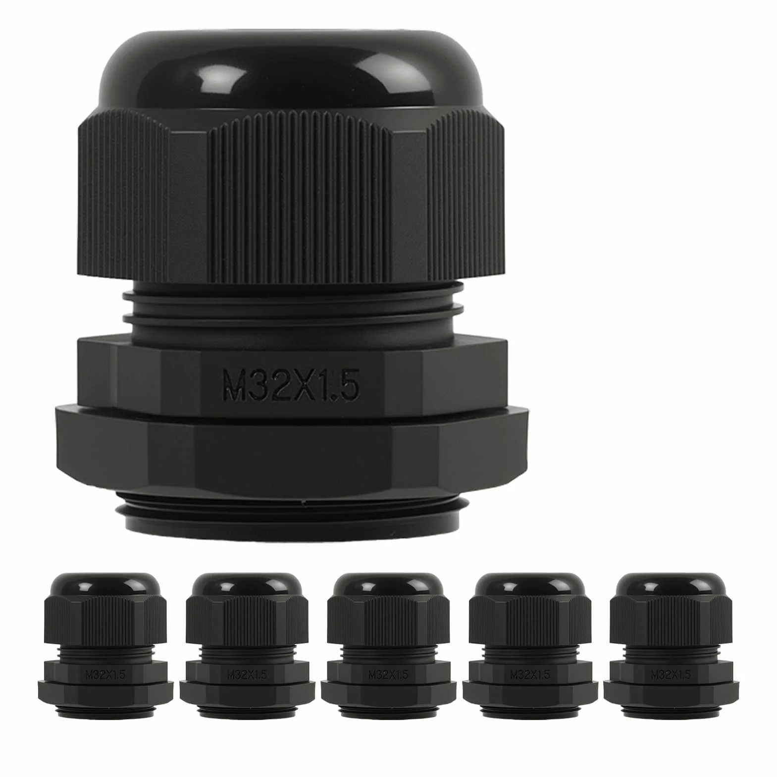 Prensaestopas M32 IP68 Conectores de Cable Nailon Impermeables Contratuerca Arandela 18-25mm