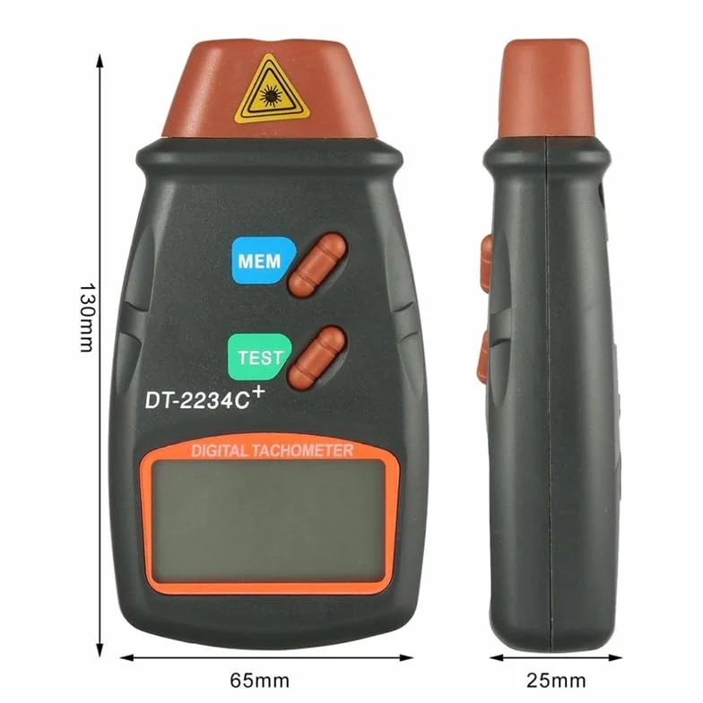 Tacómetro de mano Digital Laser Fotografiado Photo Velocímetro láser sin contacto RPM