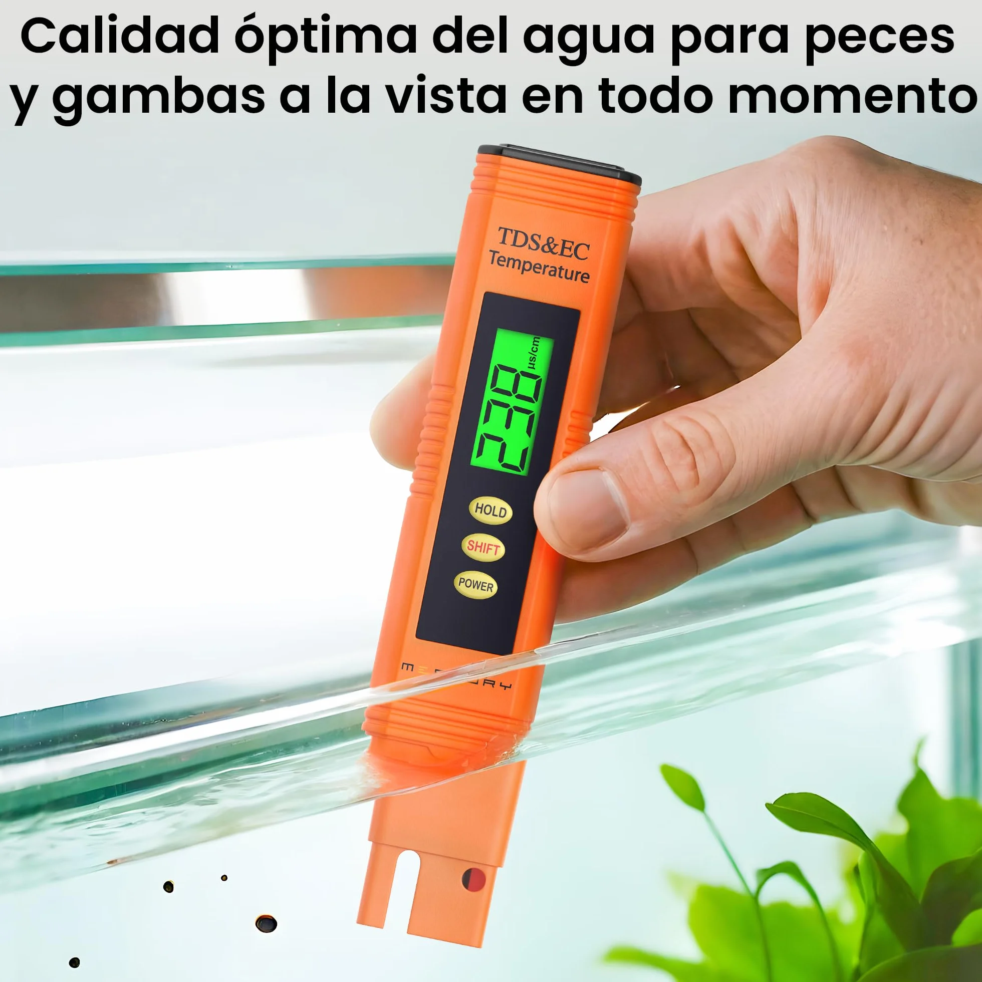 Medidor TDS y EC, Analizador de Agua Potable, Medidor de Calidad de Agua