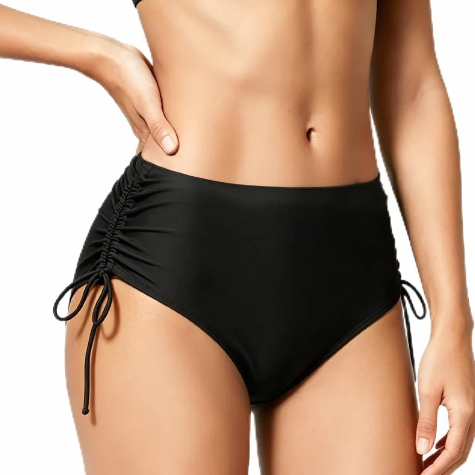 Shorts de Baño Mujer Bañador, Deportes Acuáticos Shorts, Natación, Natación Secado Rápido Bañador de Pantalon Cortos, Fruncidos, con Lazo Lateral, para Playa Piscina Deporte Bragas