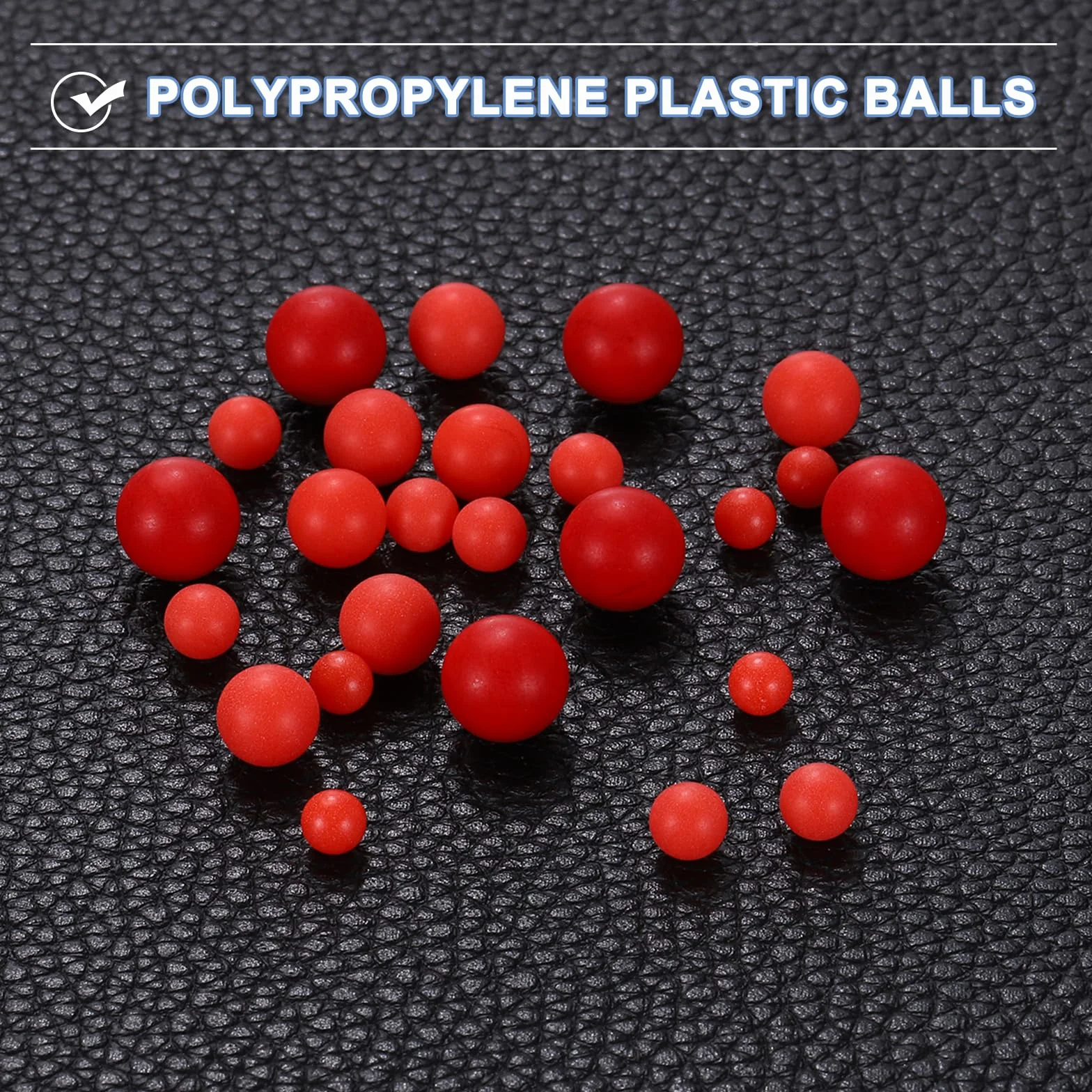 QUARKZMAN 100 Piezas Bolas Rodamiento Plástico PP 8mm Precisión G2 Superficie Escarchada Rojo
