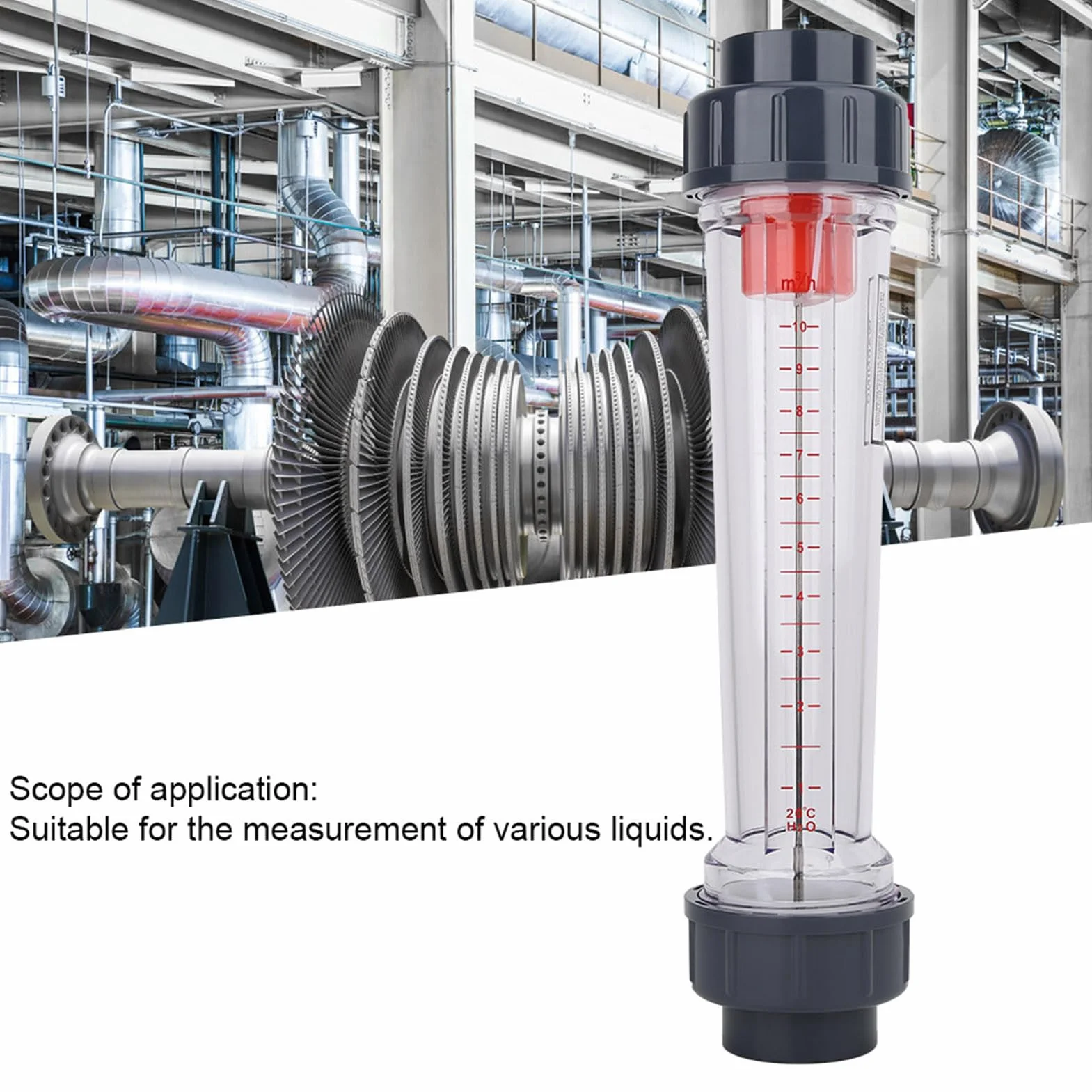 Medidor de Flujo de Líquido ABS 1-10m³/H 50mm/2pulg Alta Precisión
