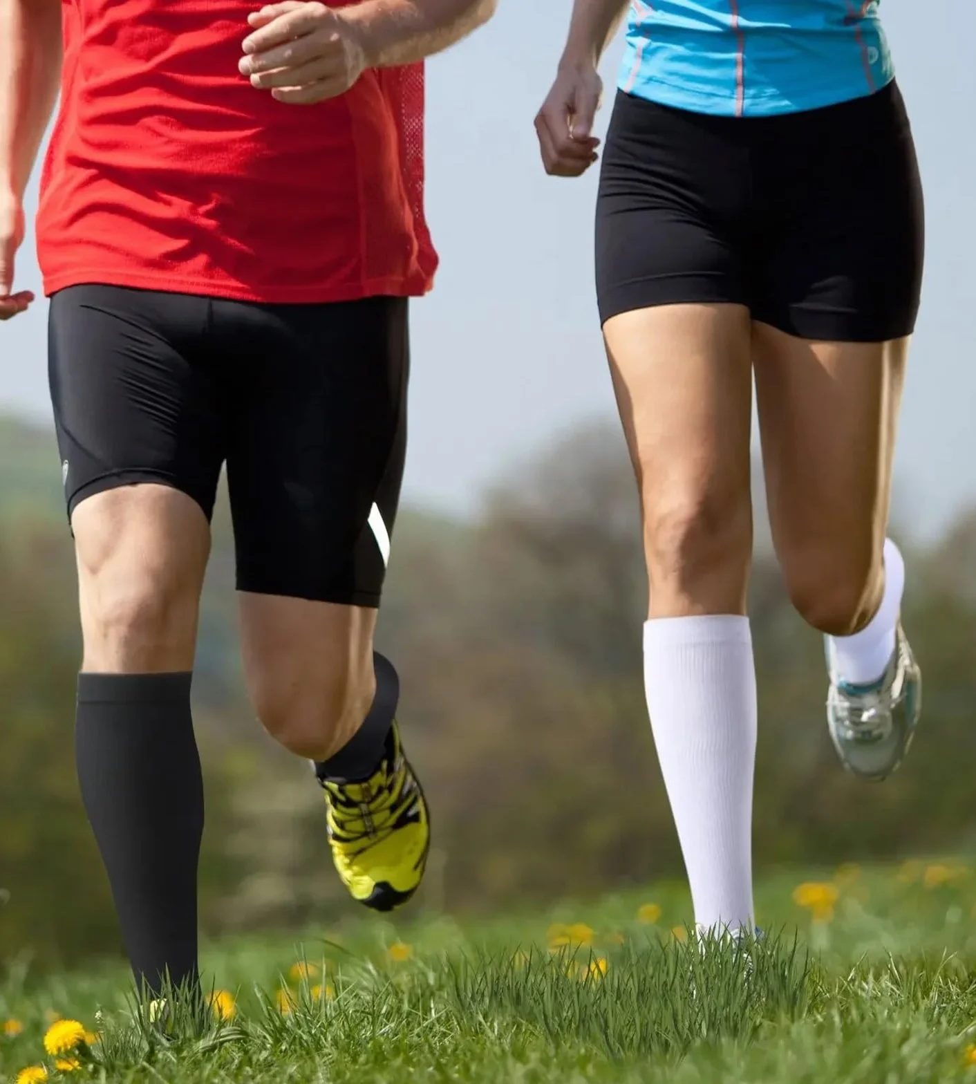 Medias Compresion Hombre 5 pares de calcetines compresión for hombre, deportivos for correr, hasta la rodilla, 20-30 mmHg, médicos for venas varicosas y edemas for mujer