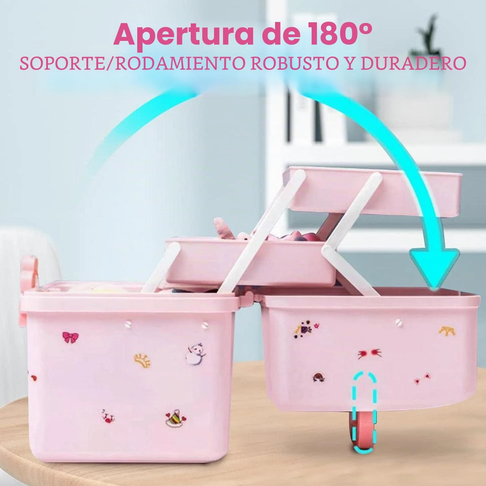 Caja de almacenamiento para el pelo para niñas y mujeres, color rosa para niños, caja de almacenamiento, accesorios para el cabello, caja para gomas para el pelo, pinzas para el pelo, caja para joyas